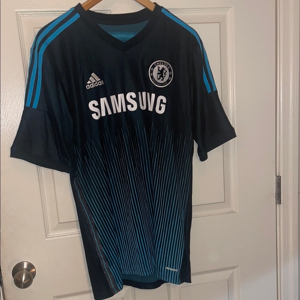 Adidas Chelsea FC Black and Blue Soccer Jersey